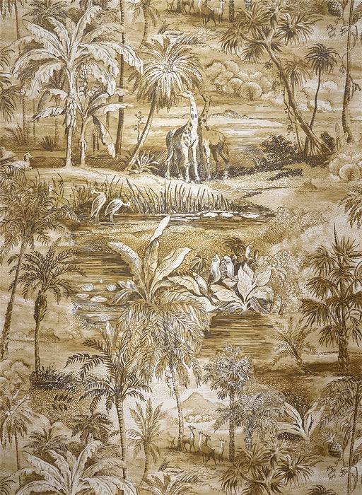 Pierre Frey Safari Ocre Wallpaper Sample FP101001