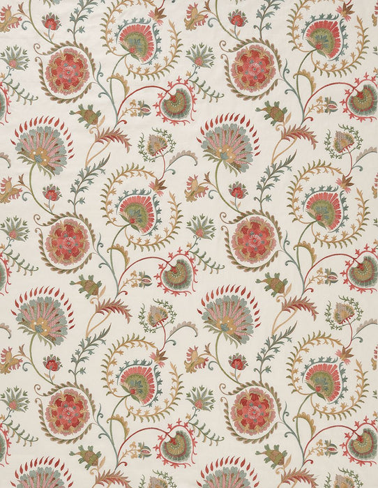 Nina Campbell Mandana Aqua / Coral Fabric Sample NCF4560-04