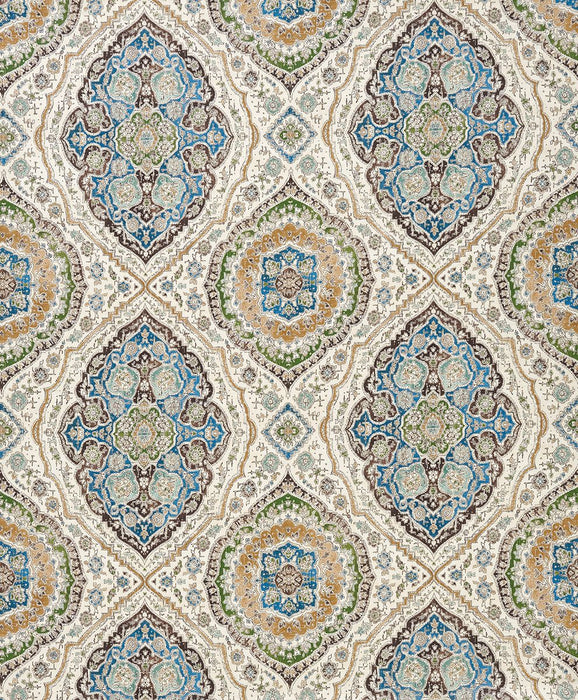 Nina Campbell Karabali Blue / Green Fabric NCF4562-01