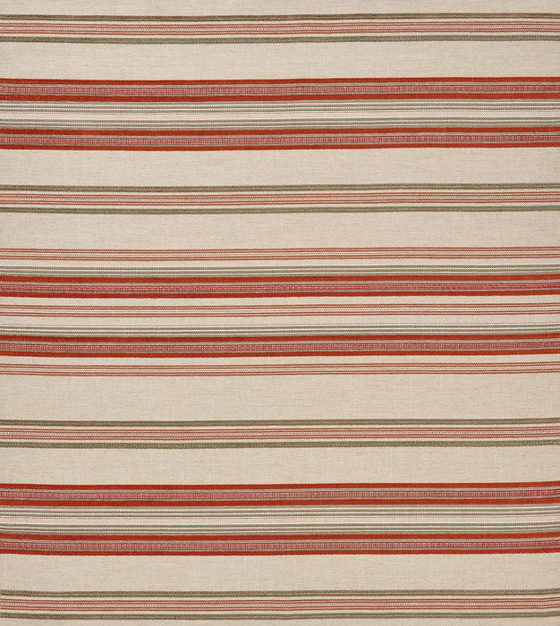 Nina Campbell Farnaz Stripe Persimmon Fabric Sample NCF4564-01