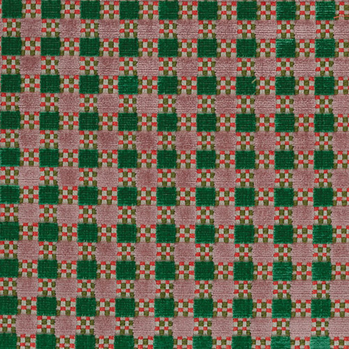 Nina Campbell Theodora Jade / Pink Fabric Sample NCF4571-02