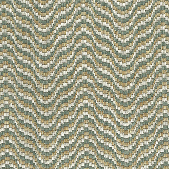 Nina Campbell Ondoso Aqua / Biscuit Fabric Sample NCF4572-05