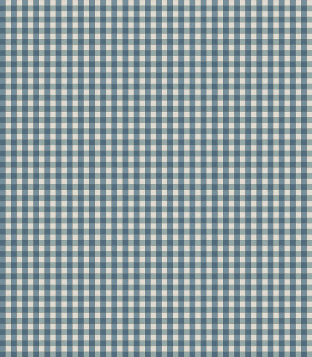 Nina Campbell Honfleur Check Blue Fabric Sample NCF4582-06