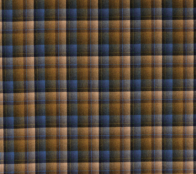 Nina Campbell Flavigny Blue / Gold Fabric Sample NCF4584-04
