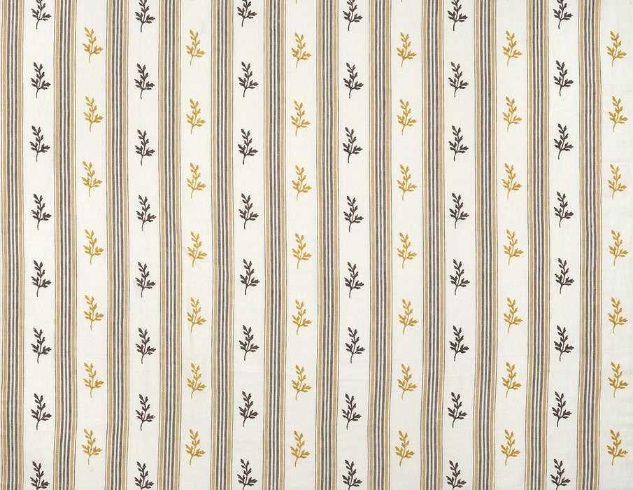 Nina Campbell Anduze Ochre / Chocolate Fabric NCF4586-03