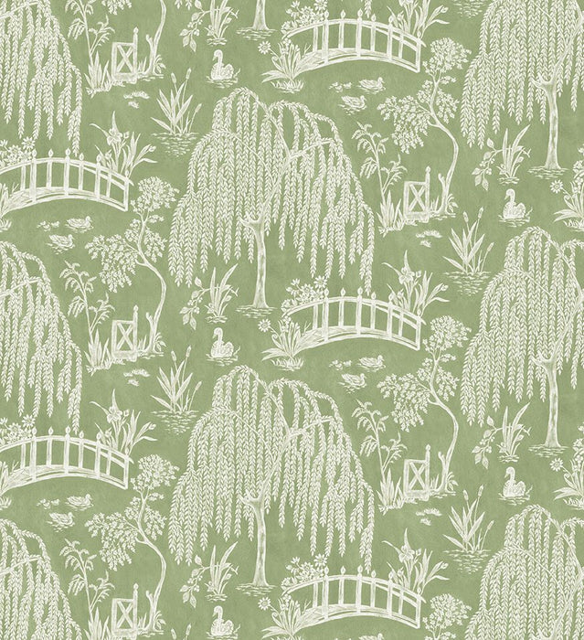Nina Campbell Les Saules Green Fabric Sample NCF4587-02