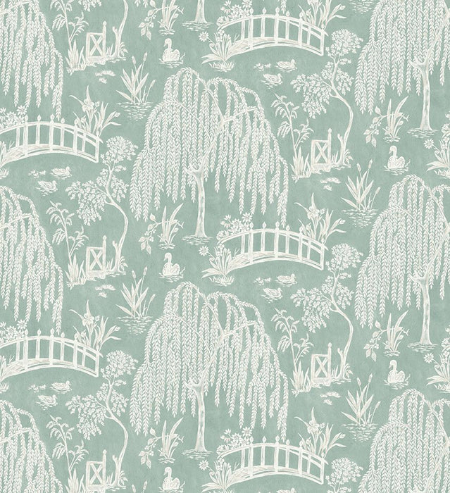 Nina Campbell Les Saules Aqua Fabric Sample NCF4587-03