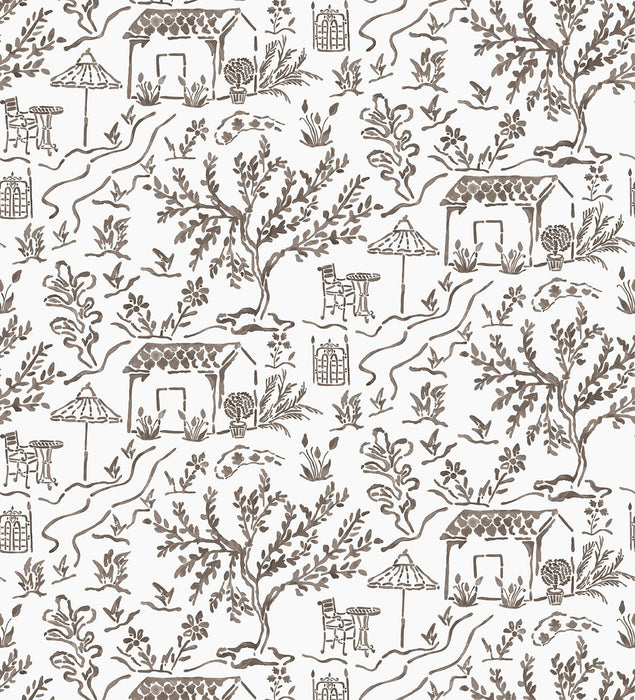 Nina Campbell La Quintinie Chocolate Fabric NCF4588-01