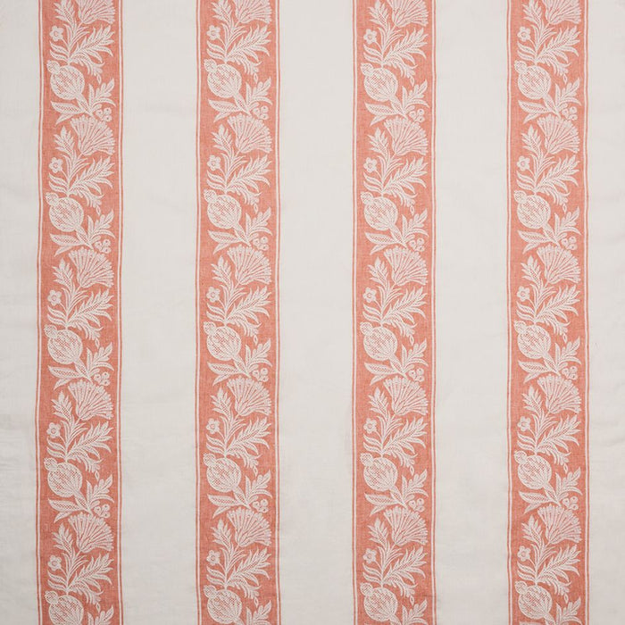 Nina Campbell Cerney Stripe Coral Fabric Sample NCF4601-03