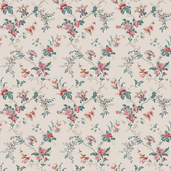 Nina Campbell Boscobel Pink/Teal Fabric NCF4602-01