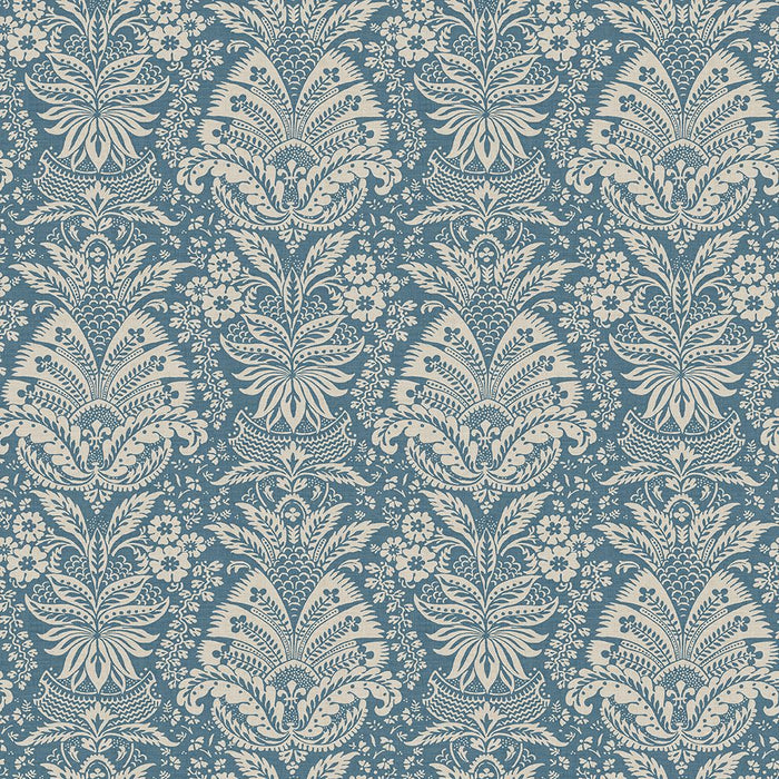Nina Campbell Bourton Damask Blue Fabric NCF4603-01