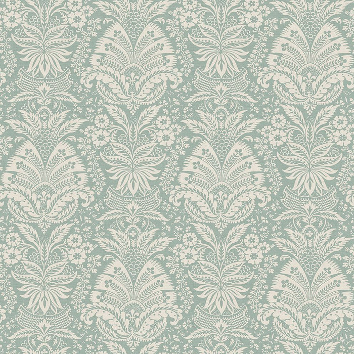 Nina Campbell Bourton Damask Aqua Fabric NCF4603-04