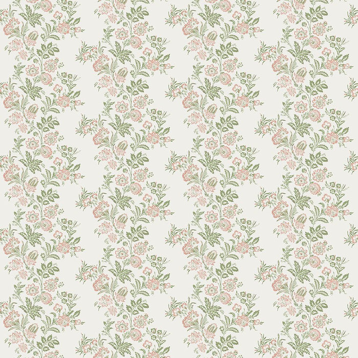Nina Campbell Bibury Blush/Green Fabric Sample NCF4604-04