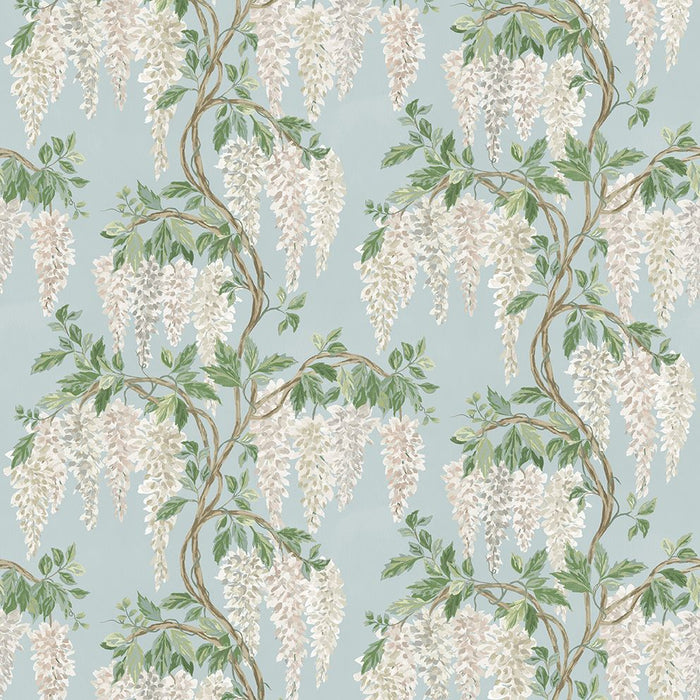Nina Campbell Wisteria Walk Aqua/Green Fabric Sample NCF4605-03