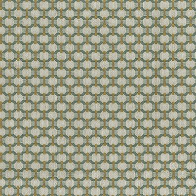 Nina Campbell Loveden Duck Egg/Gold Fabric Sample NCF4610-06