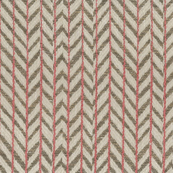 Nina Campbell Fairford Taupe/Coral Fabric NCF4611-01