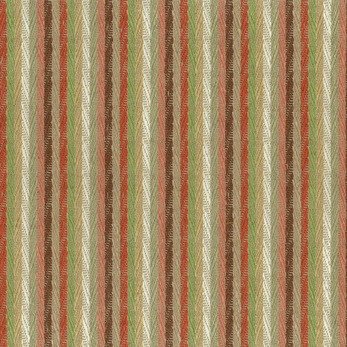 Nina Campbell Popham Red/Coral/Green Fabric NCF4614-01