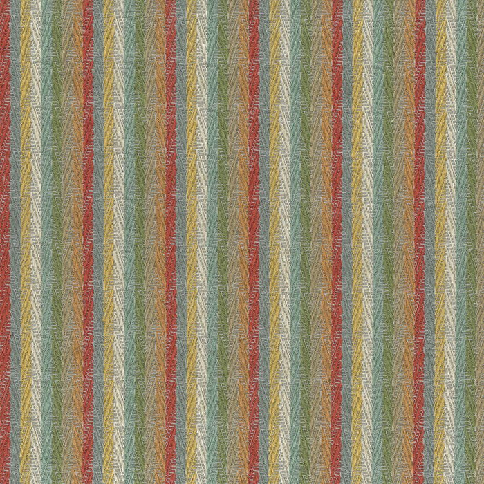 Nina Campbell Popham Coral/Duck Egg/Yellow Fabric NCF4614-02