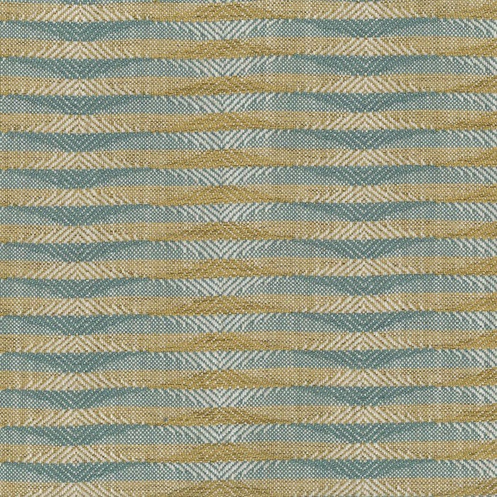 Nina Campbell Kingham Aquamarine/Gold Fabric NCF4615-05