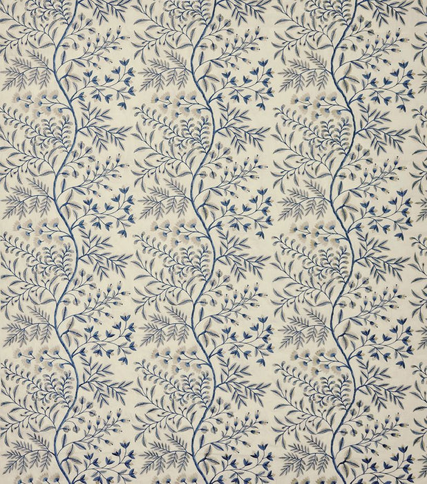 Nina Campbell Lamballe Blue / Ivory Fabric Sample NCF4620-04