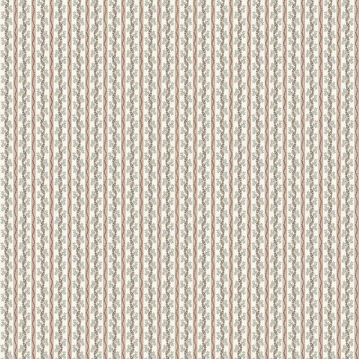 Nina Campbell Odile Coral / Eucalyptus Fabric Sample NCF4622-02