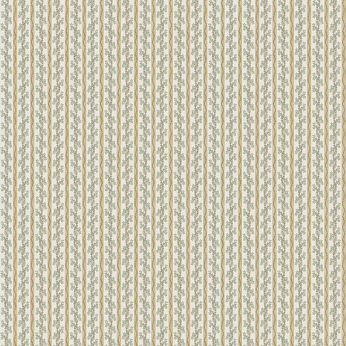 Nina Campbell Odile Ochre / Sage Fabric NCF4622-03