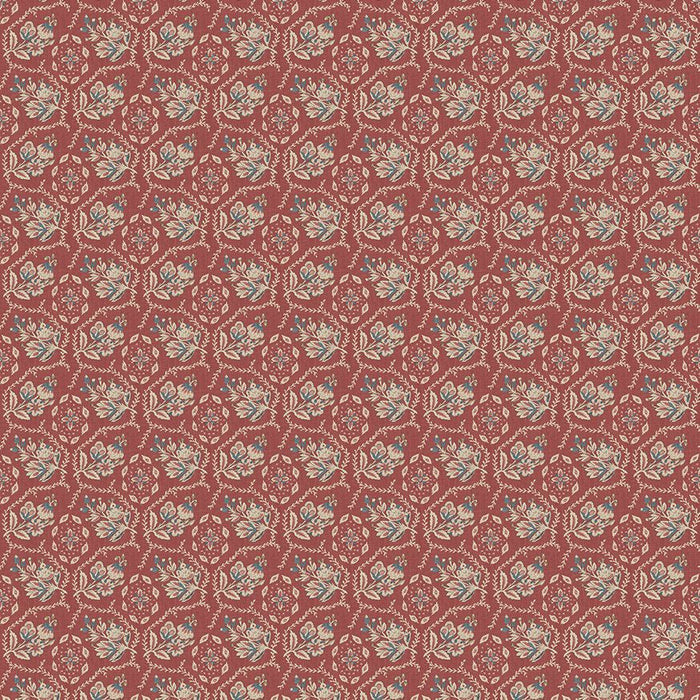 Nina Campbell Pagelle Red Fabric Sample NCF4623-01