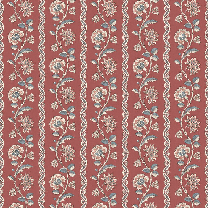 Nina Campbell Bertin Red / Blue Fabric Sample NCF4625-01