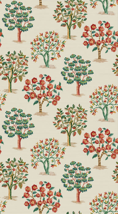Nina Campbell Fener Grove Pink / Red, Turquoise / Teal Wallpaper NCW4590-01