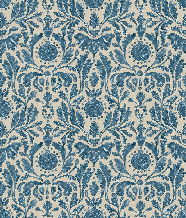 Nina Campbell Castellane Blue / Purple Wallpaper Sample NCW4591-01