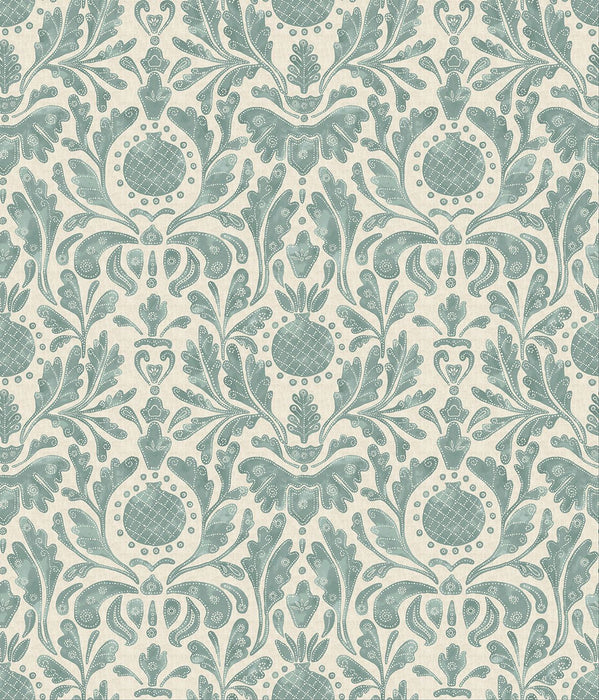 Nina Campbell Castellane Turquoise / Teal Wallpaper Sample NCW4591-02