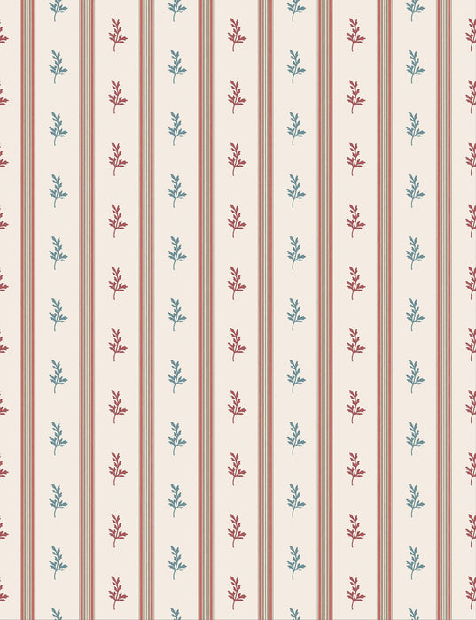 Nina Campbell Anduze Pink / Red, Turquoise / Teal, Multi-coloured Wallpaper Sample NCW4592-01