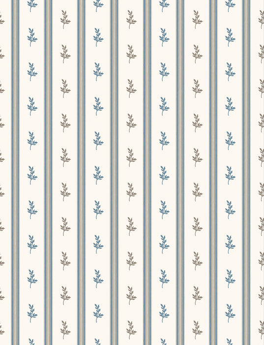 Nina Campbell Anduze Blue / Purple, Brown / Dark Neutral, Multi-coloured Wallpaper Sample NCW4592-05