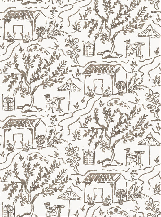 Nina Campbell La Quintinie Brown / Dark Neutral Wallpaper NCW4594-04