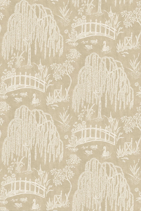 Nina Campbell Les Saules White / Light Neutral Wallpaper NCW4595-05