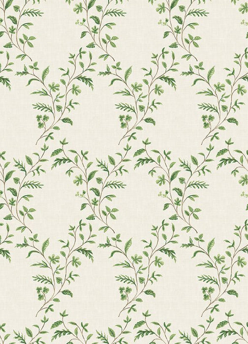 Nina Campbell Hollingbourne Trellis Chartreuse / Green Wallpaper NCW4596-01