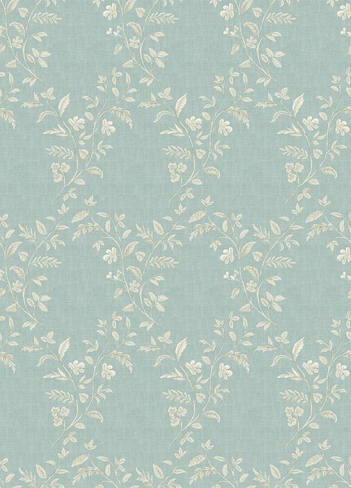 Nina Campbell Hollingbourne Trellis Turquoise / Teal Wallpaper NCW4596-04