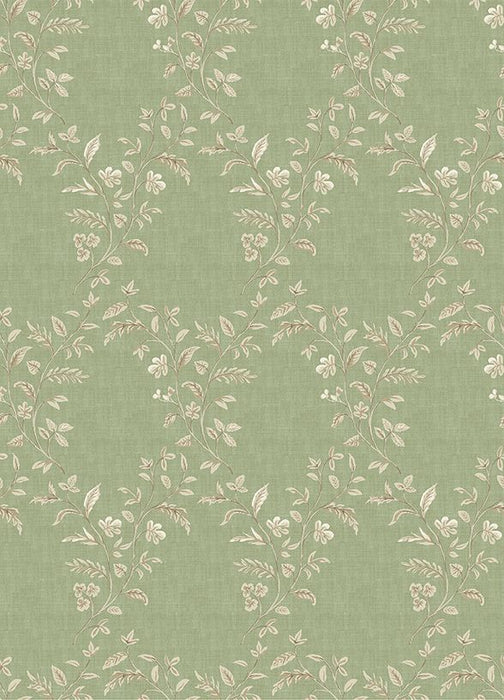 Nina Campbell Hollingbourne Trellis Chartreuse / Green Wallpaper Sample NCW4596-06
