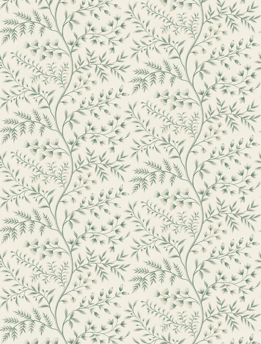 Nina Campbell Lamballe Aqua / Ivory Wallpaper Sample NCW4630-04