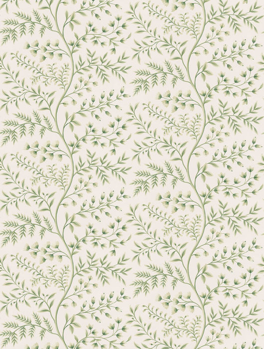 Nina Campbell Lamballe Green / Ivory Wallpaper Sample NCW4630-05