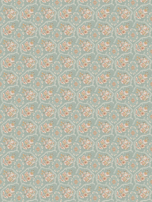 Nina Campbell Pagelle Aqua Wallpaper NCW4633-01