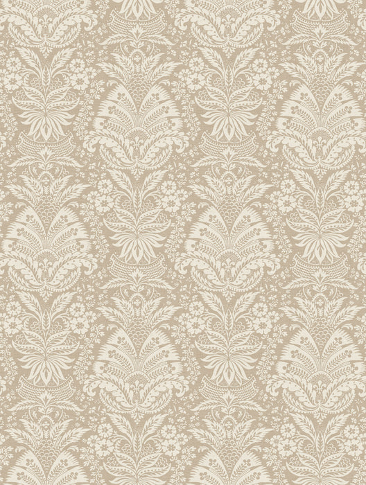 Nina Campbell Bourton Damask Linen Wallpaper Sample NCW4635-02