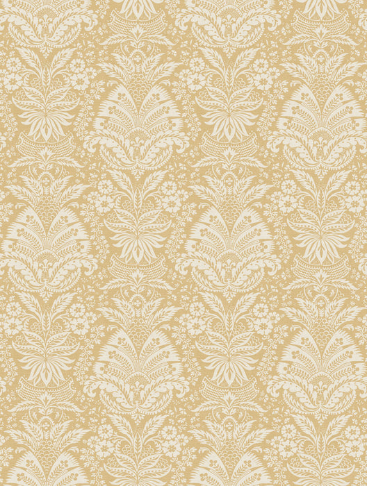 Nina Campbell Bourton Damask Yellow Wallpaper Sample NCW4635-03