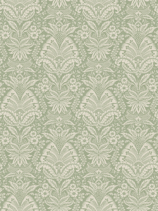 Nina Campbell Bourton Damask Sage Wallpaper NCW4635-04