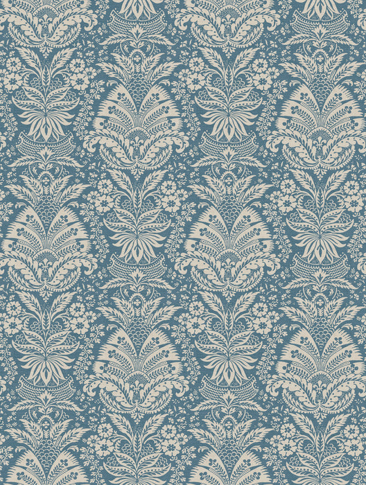 Nina Campbell Bourton Damask Blue Wallpaper NCW4635-06