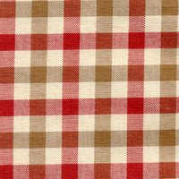 Marvic Textiles New Carreaux Red/Tan Fabric 6137-2