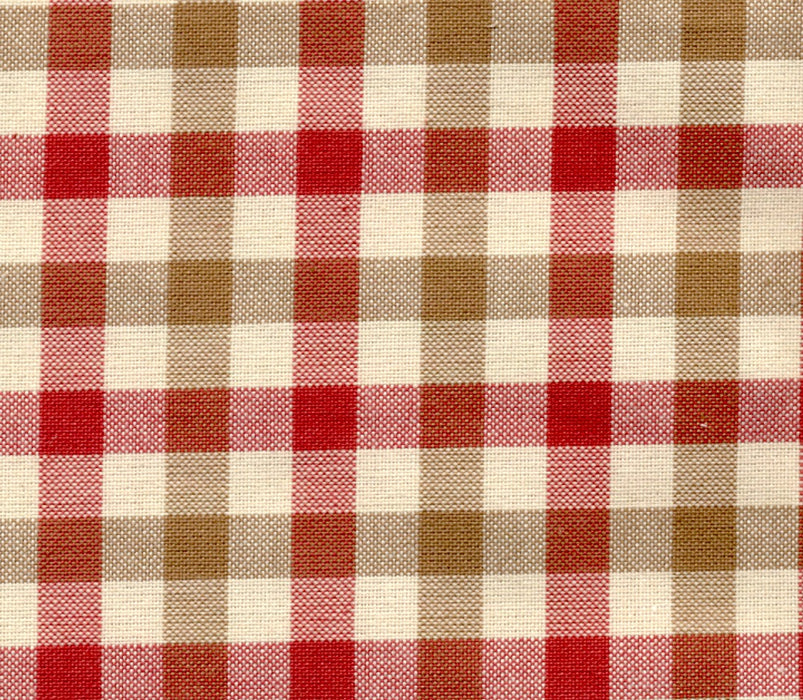 Marvic Textiles New Carreaux Red/Tan Fabric 6137-2