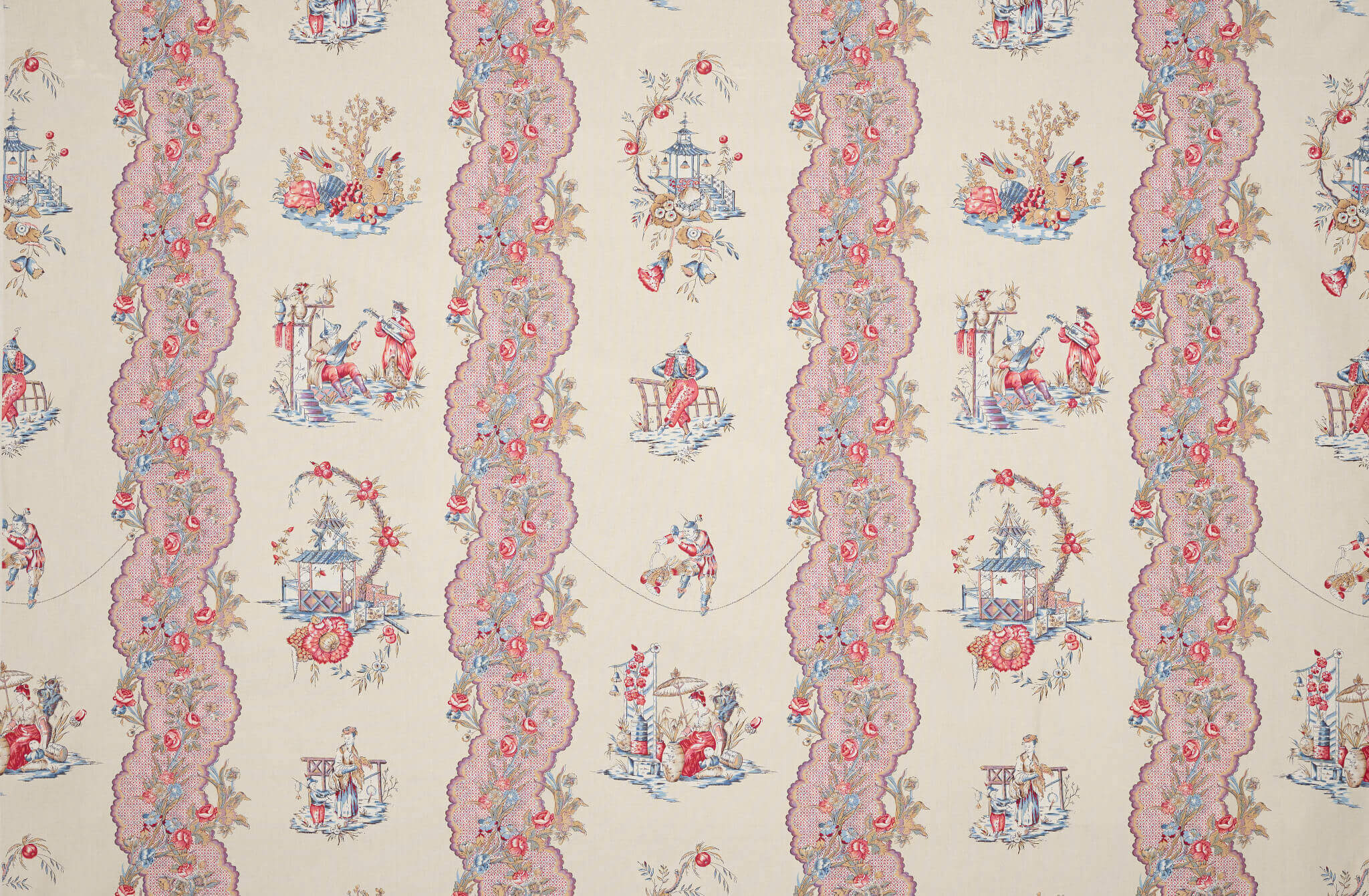 Braquenie La Fanfare Chinoise Grenat Fabric B7635002