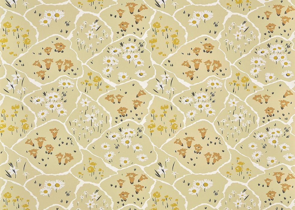 Pierre Frey Champ Fleuri Ocre Wallpaper FP093001