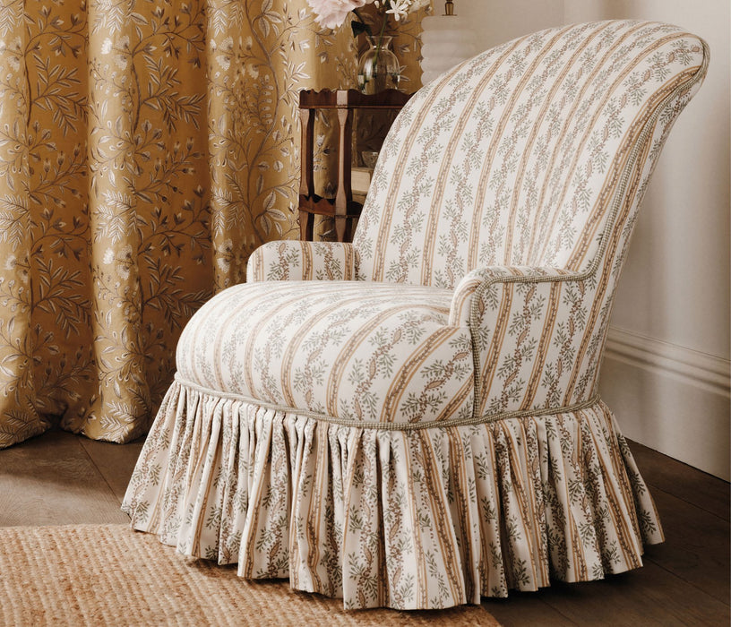 Nina Campbell Odile Duck Egg / Red Fabric NCF4622-01